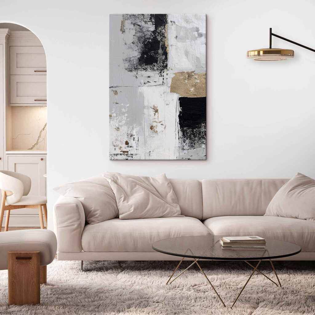 White and black painting