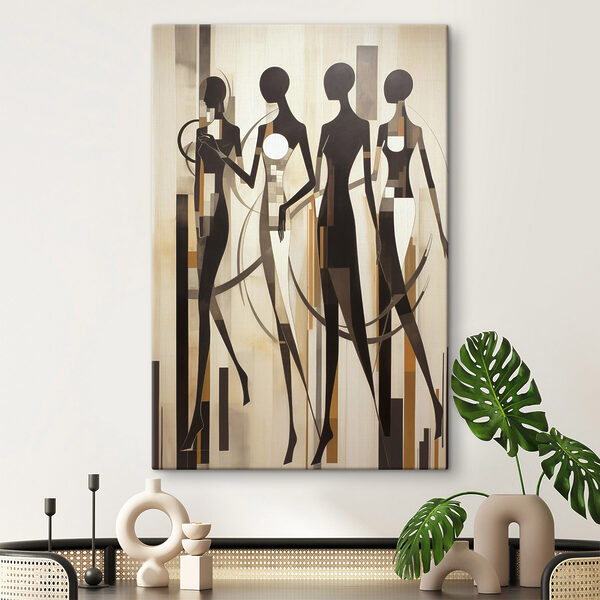 Group of women in black and white