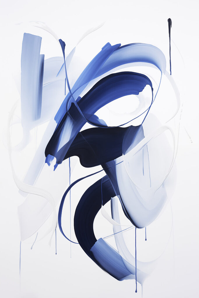 Blue and white paint Blue and white paint