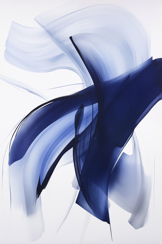 Blue and white swirls