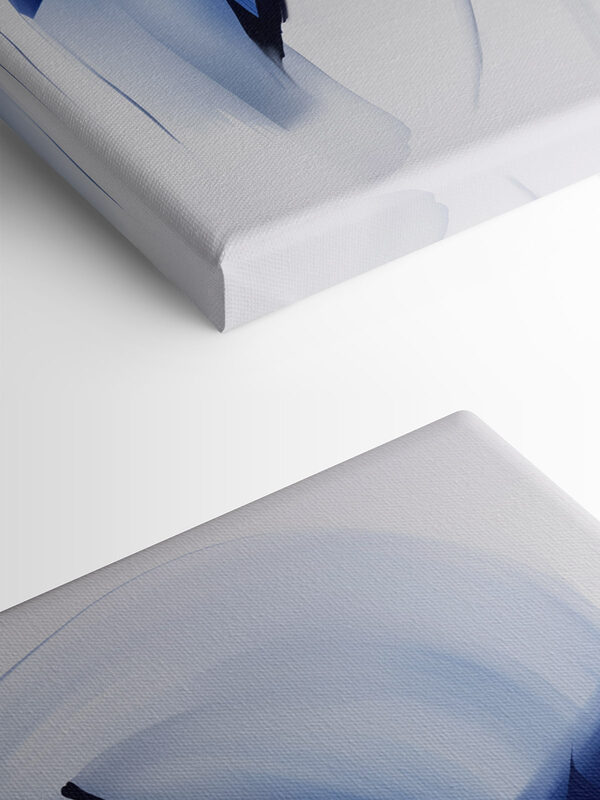 Blue and white swirls