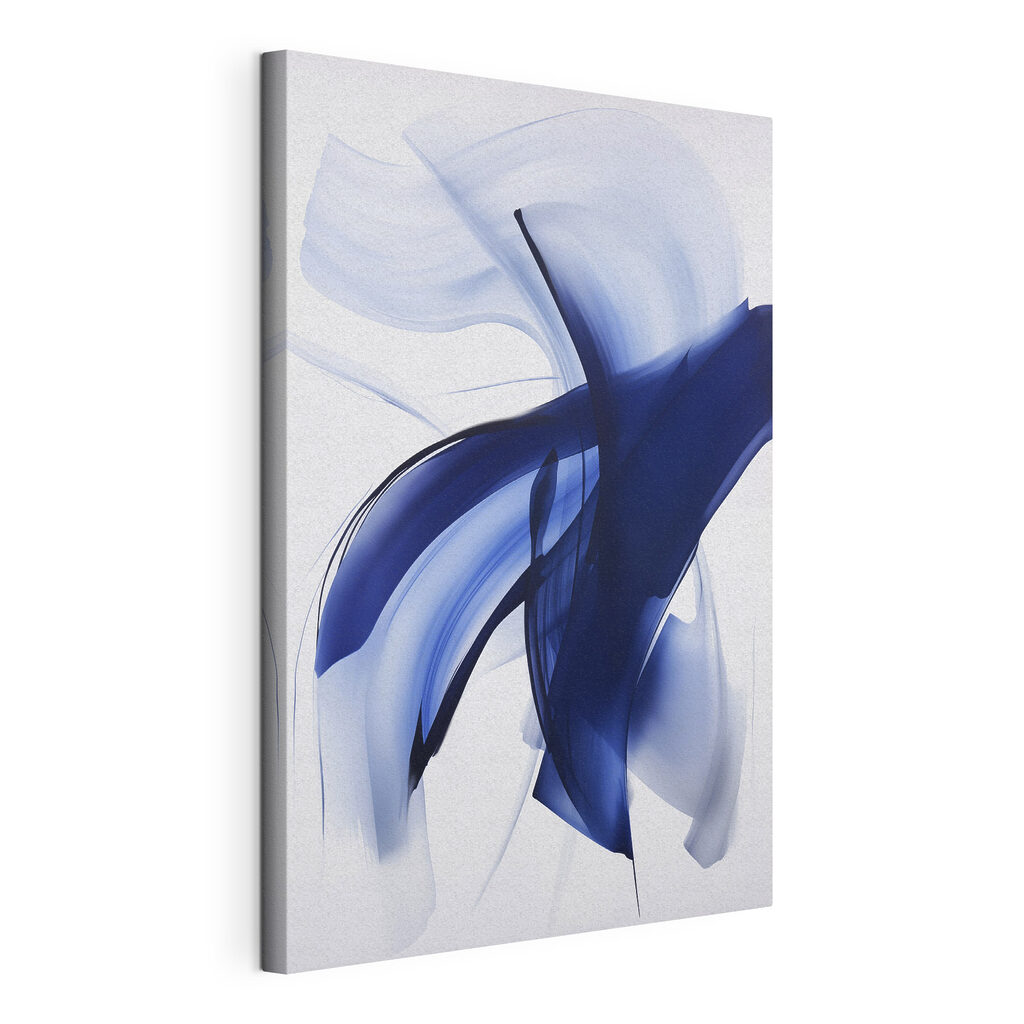 Blue and white swirls