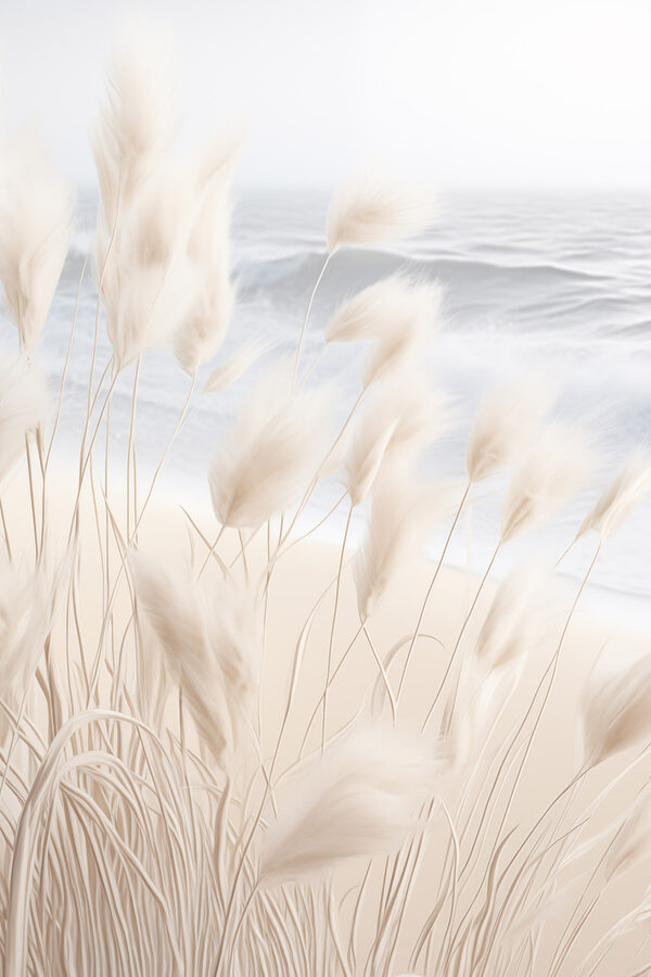 Gentle waves kiss the sandy shore