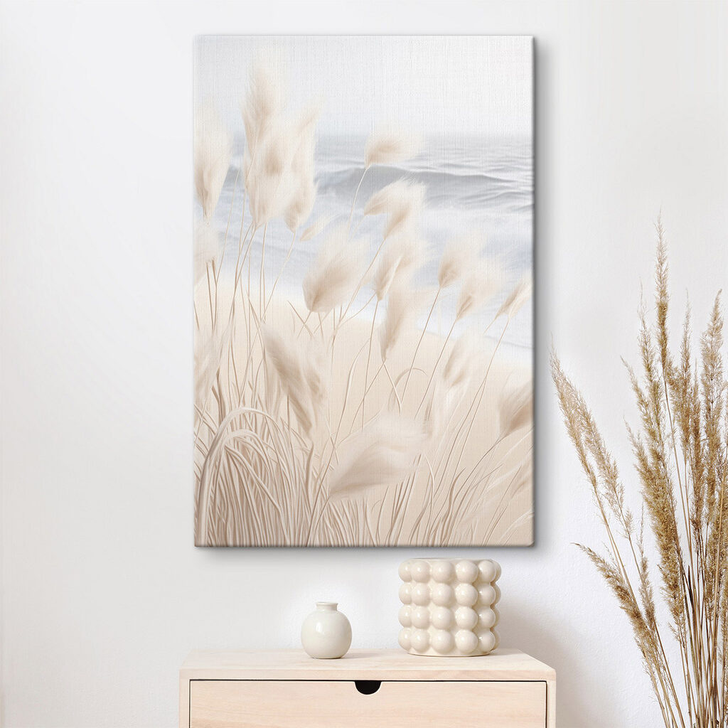 Gentle waves kiss the sandy shore