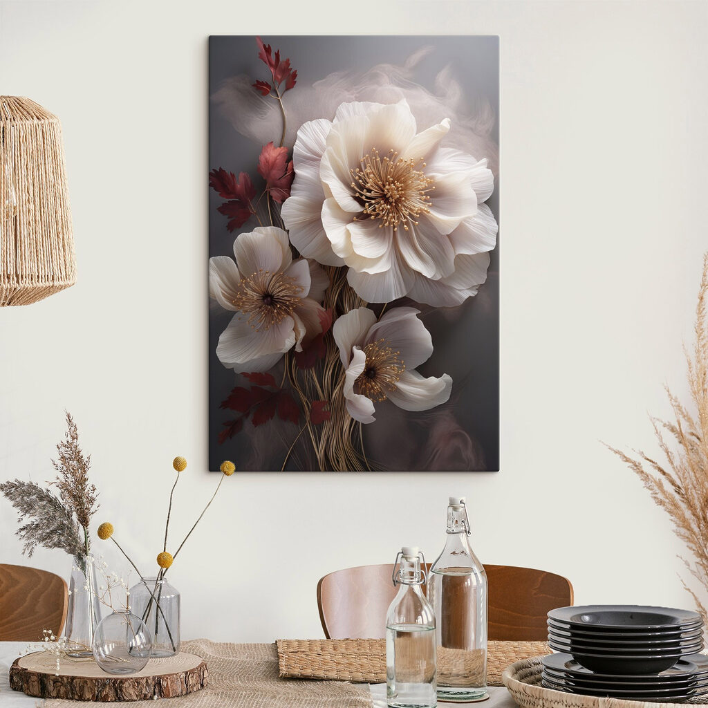 - Elegant florals in soft hues - Elegant florals in soft hues