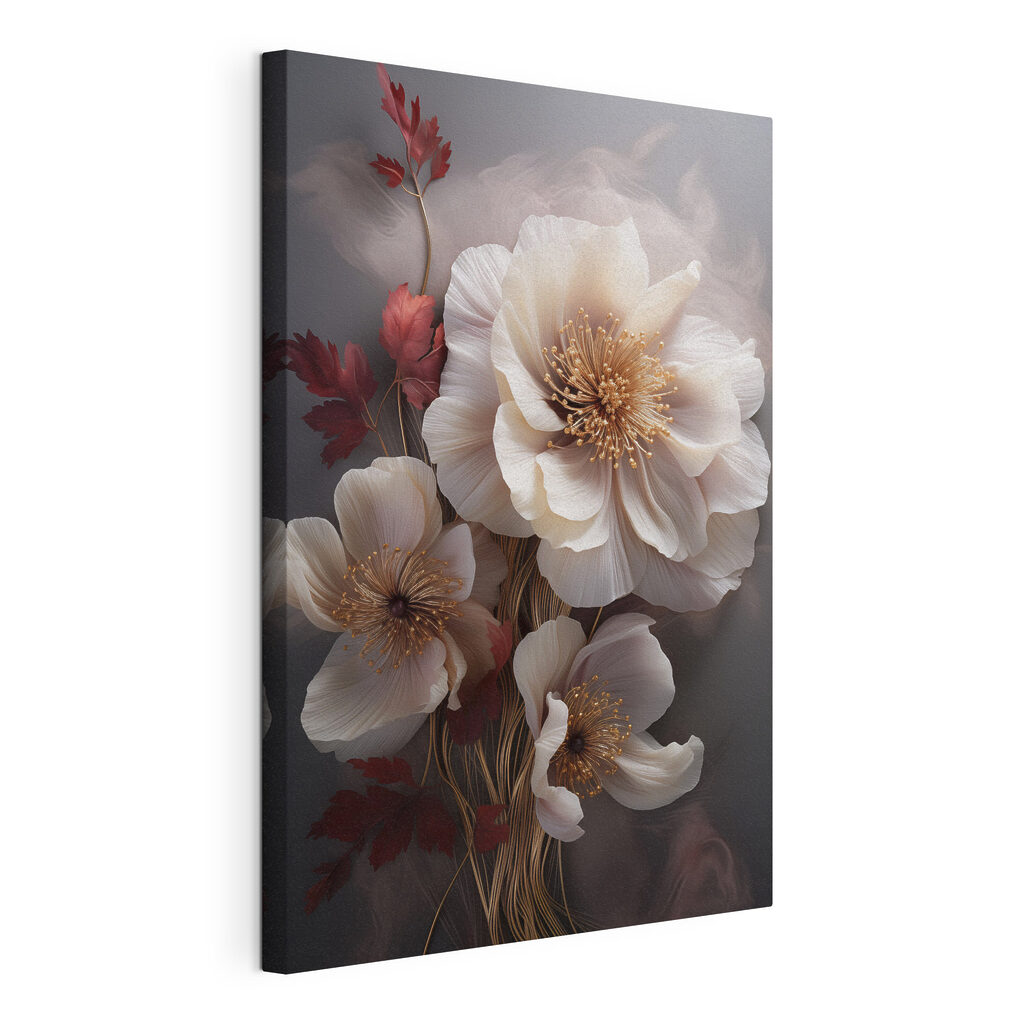 - Elegant florals in soft hues - Elegant florals in soft hues