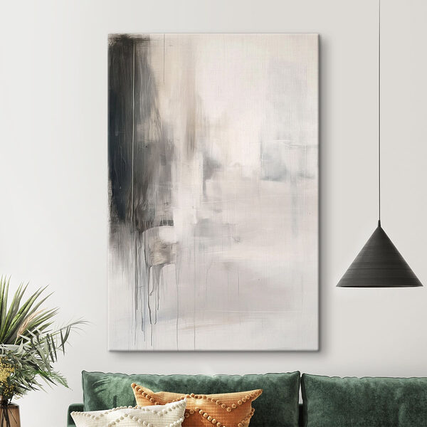 White and black abstract painting White and black abstract painting