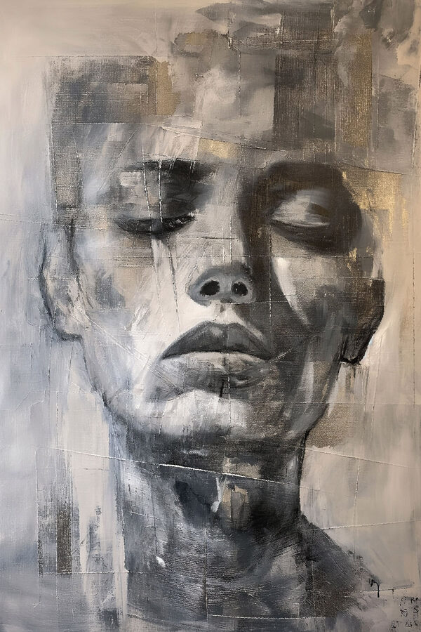 Painting of a woman's face