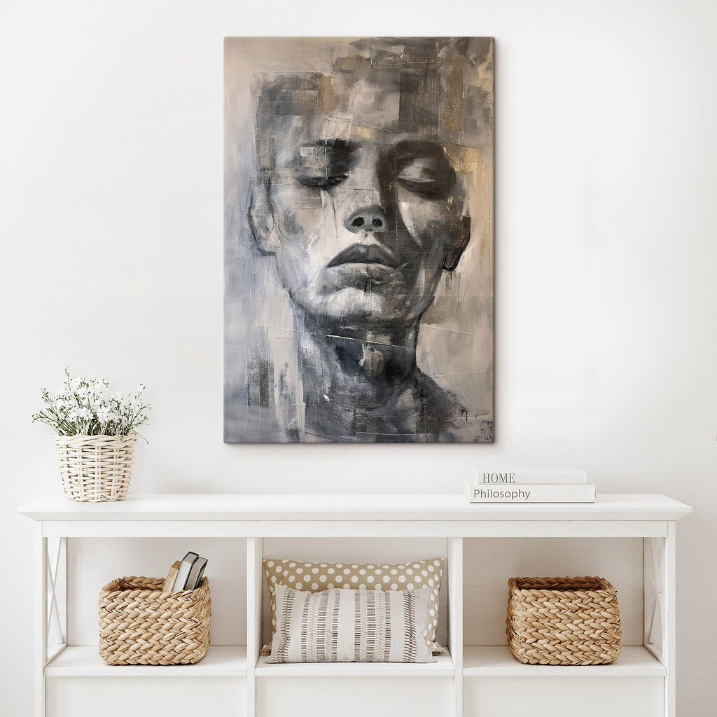 Painting of a woman's face