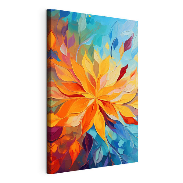 Quadri Quadri Fiore dai colori vivaci con tante foglie (COD: s47445)