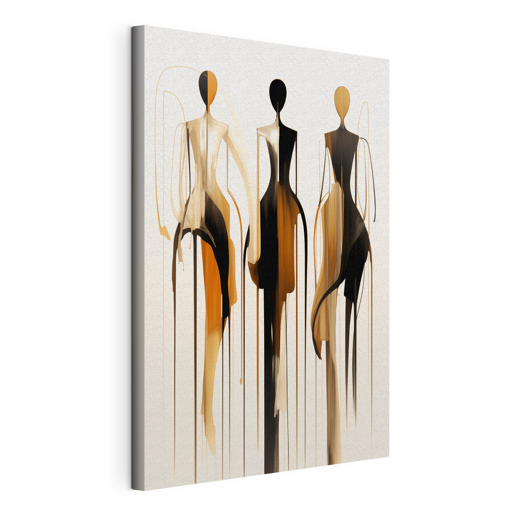 Group of mannequins with flowing paint Group of mannequins with flowing paint