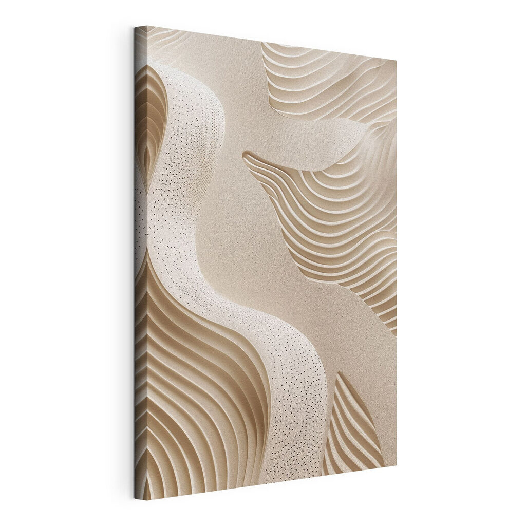 White and brown surface with wavy lines