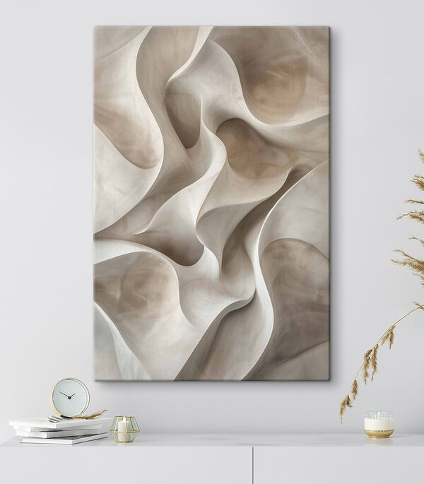 White and brown wavy surface