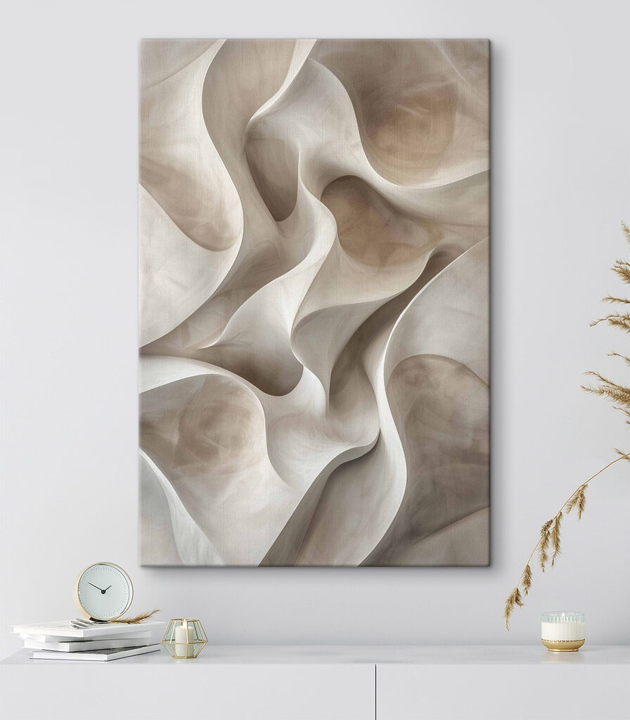 White and brown wavy surface