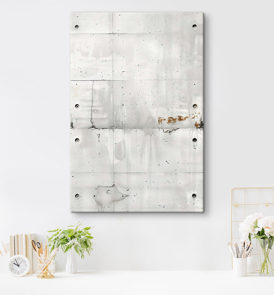 White wall with holes in it