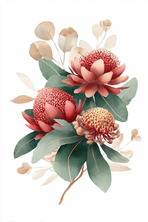 Vibrant blooms against a light background Vibrant blooms against a light background