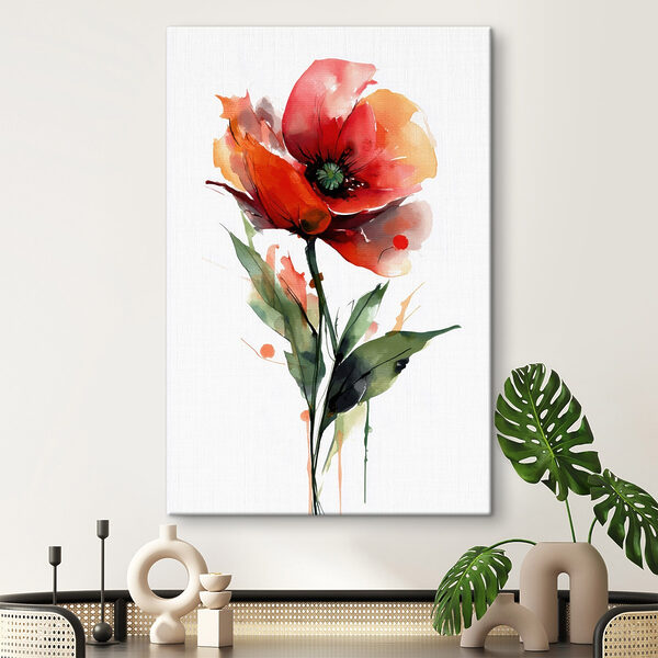 Watercolor painting of a flower