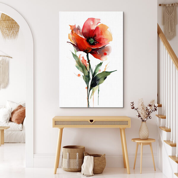 Watercolor painting of a flower