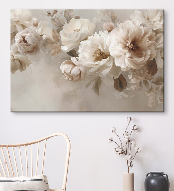 Delicate blooms in soft, muted tones