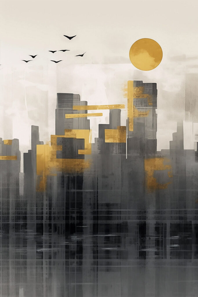 Painting of a city