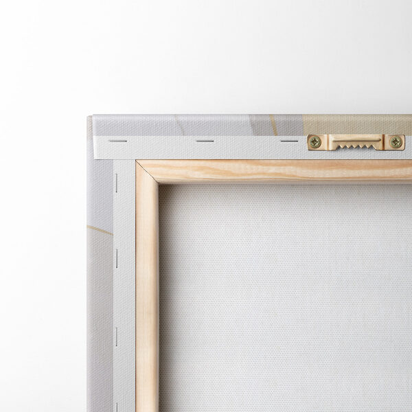 Painting of a white and grey art Painting of a white and grey art