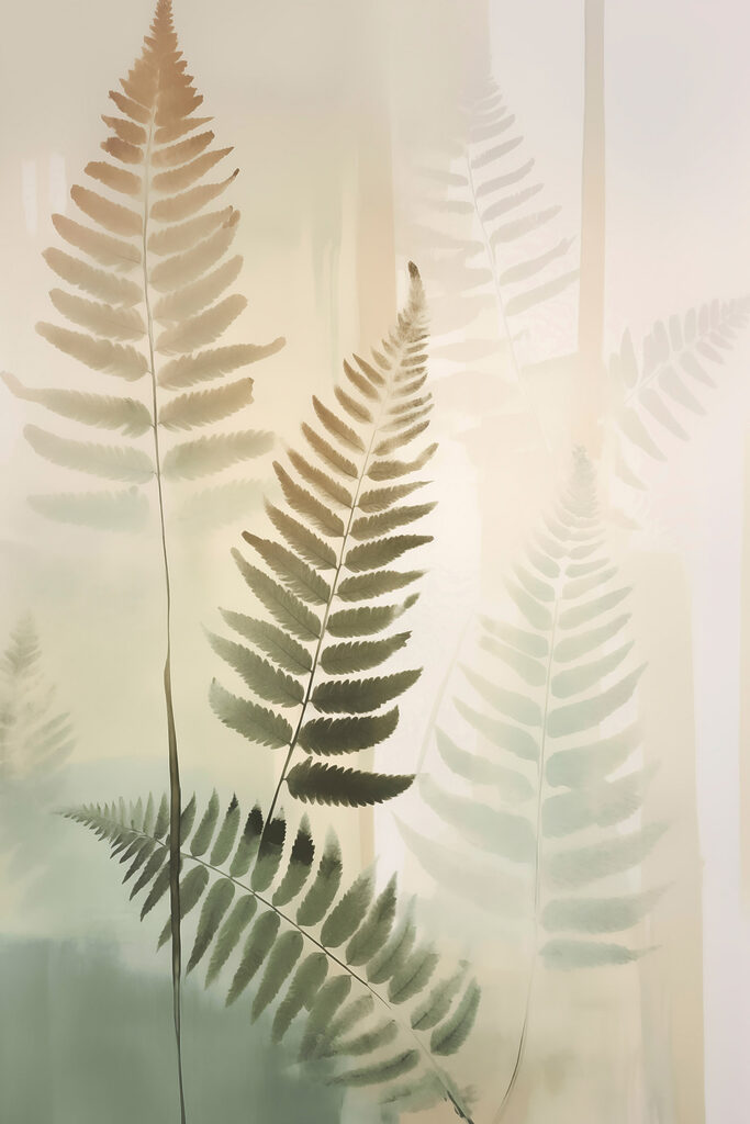 Fern leaves on a white background Fern leaves on a white background