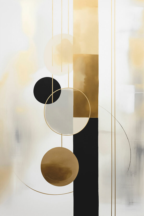 Painting of circles and lines