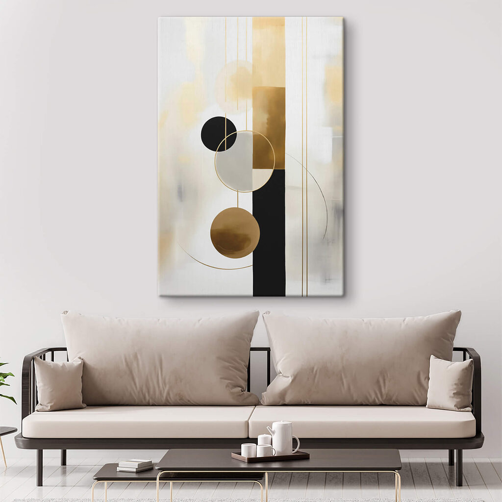 Painting of circles and lines