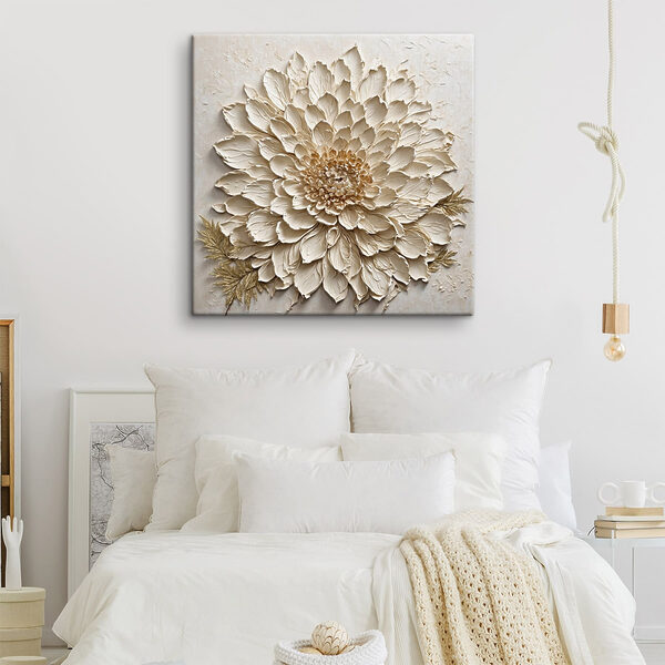 - Elegant floral relief art piece
