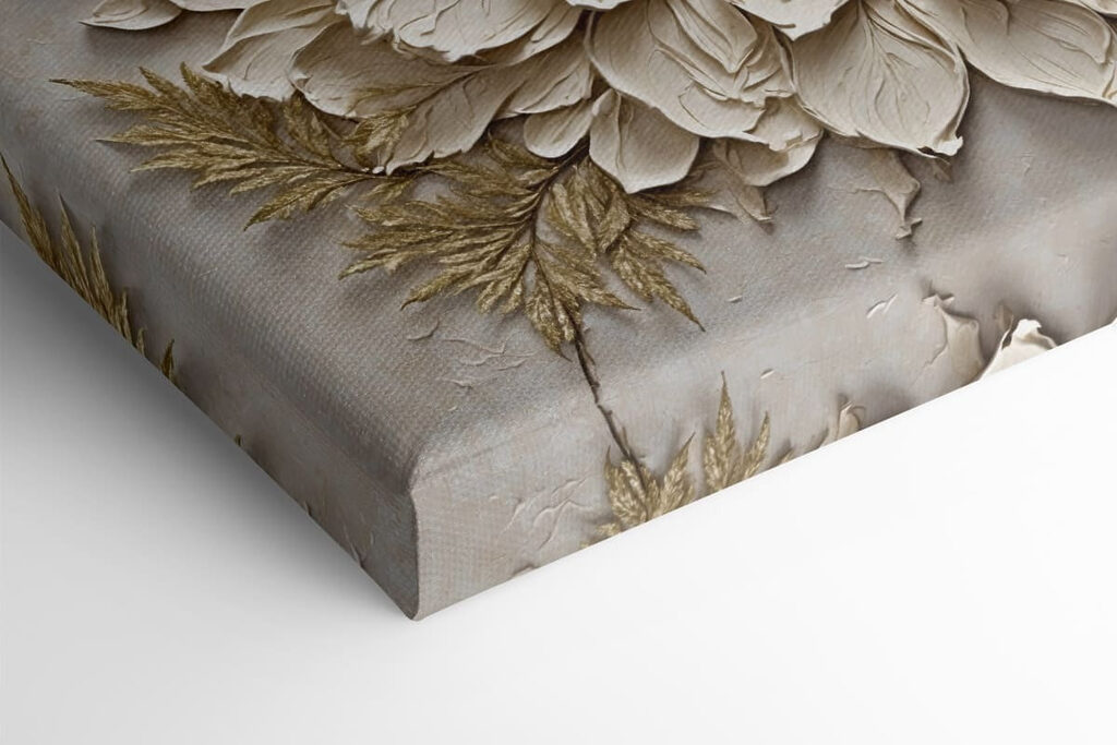 - Elegant floral relief art piece
