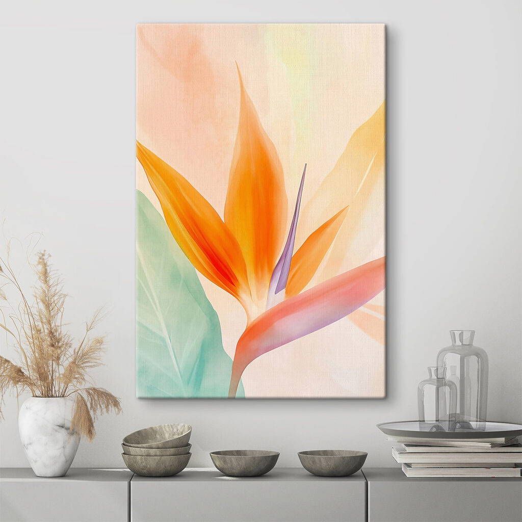 Vibrant blooms in soft pastel hues