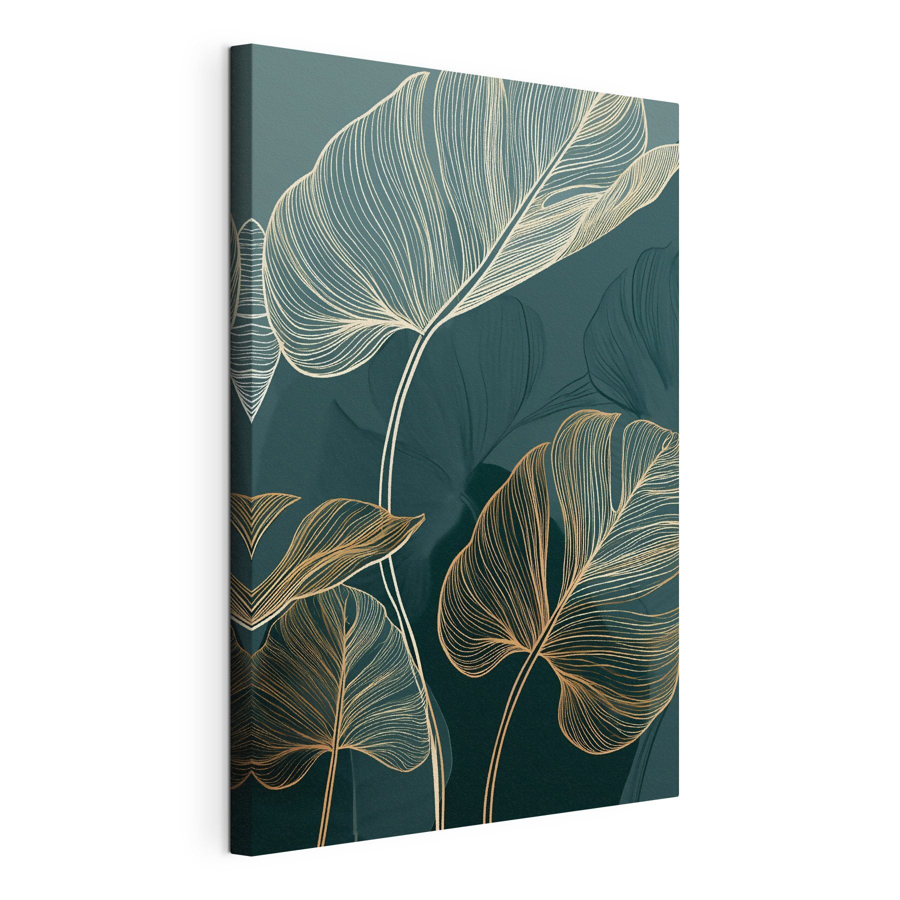 Elegant leaves on dark background