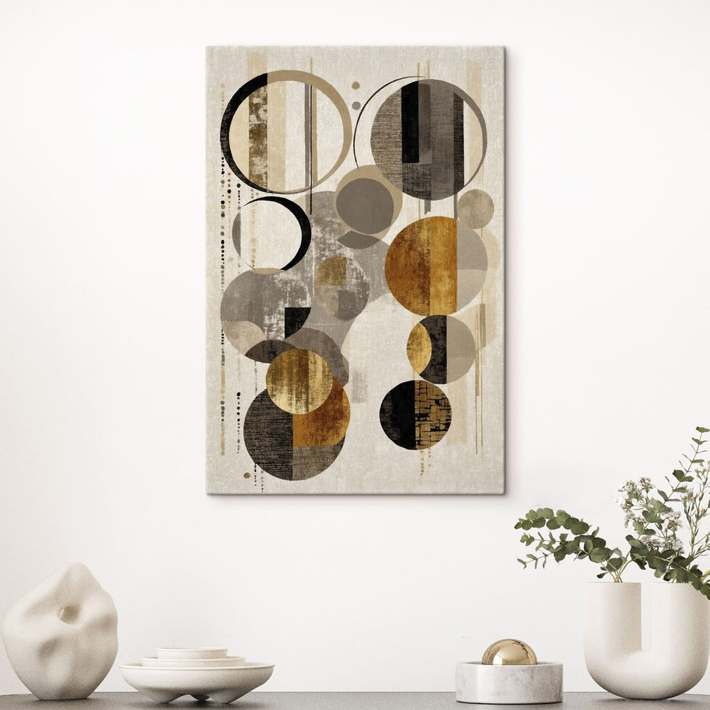Dynamic circles in neutral tones