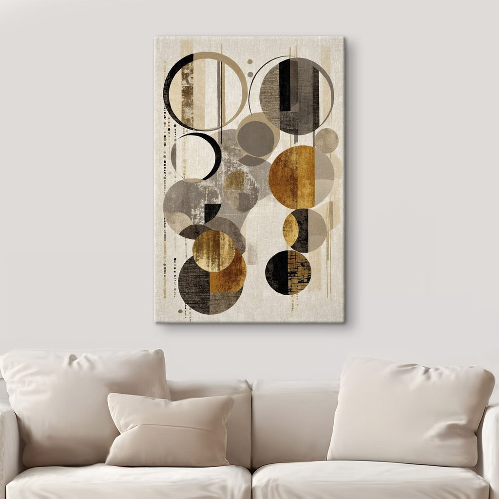 Dynamic circles in neutral tones