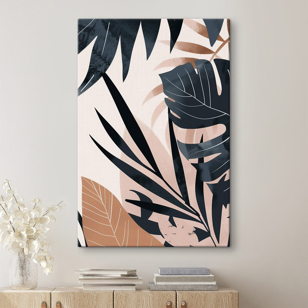 Tranquil leaves in soft colors