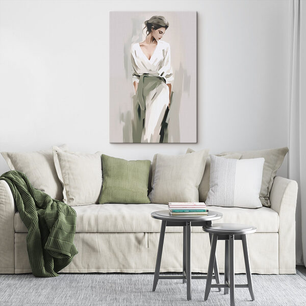 Woman in a white robe Woman in a white robe