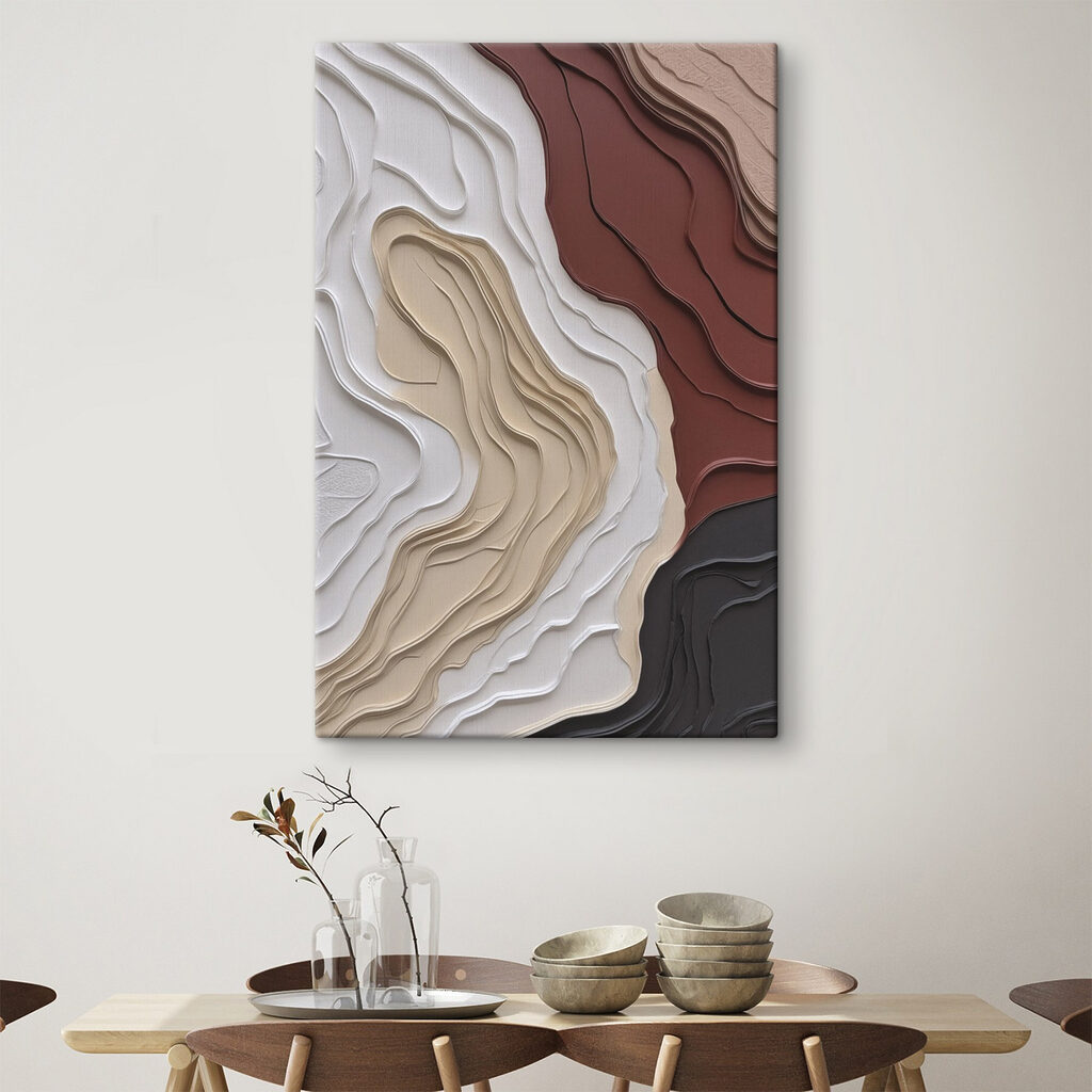 Artistic layers in warm, soft colors