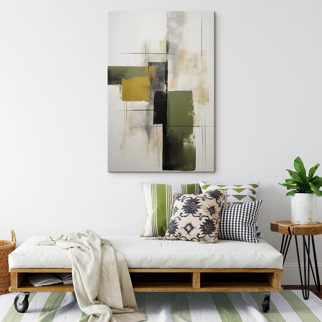 Painting of squares and lines Painting of squares and lines
