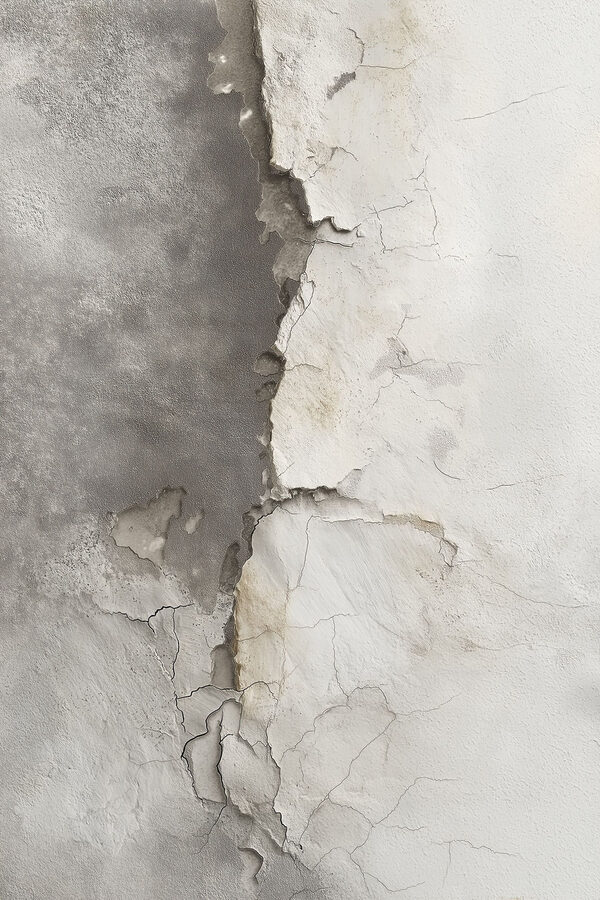 Cracked wall with faded texture