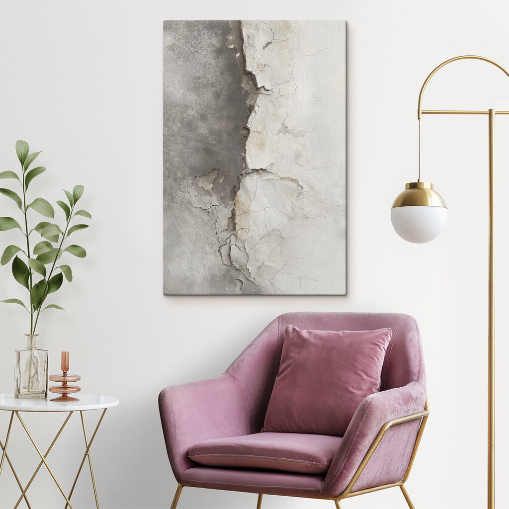 Cracked wall with faded texture