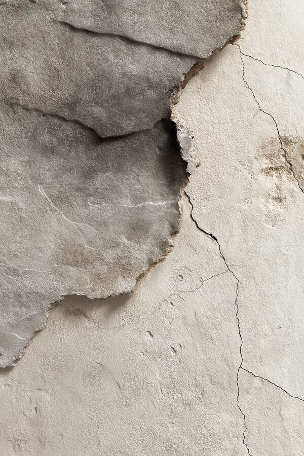 Peeling layers of aged surface