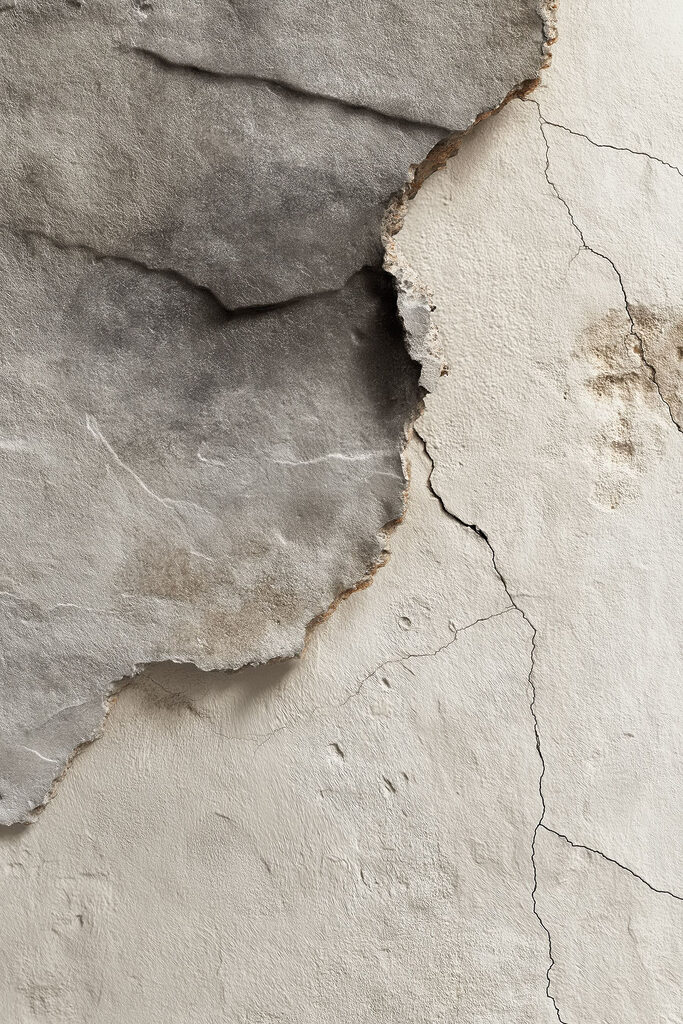 Peeling layers of aged surface