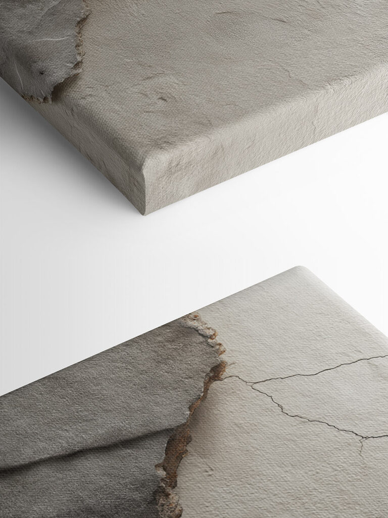 Peeling layers of aged surface
