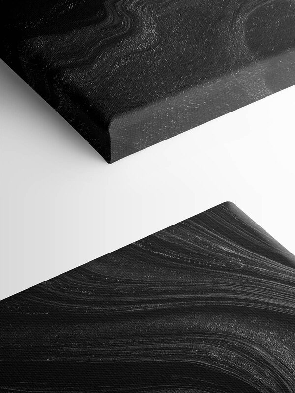 Black and white swirly surface