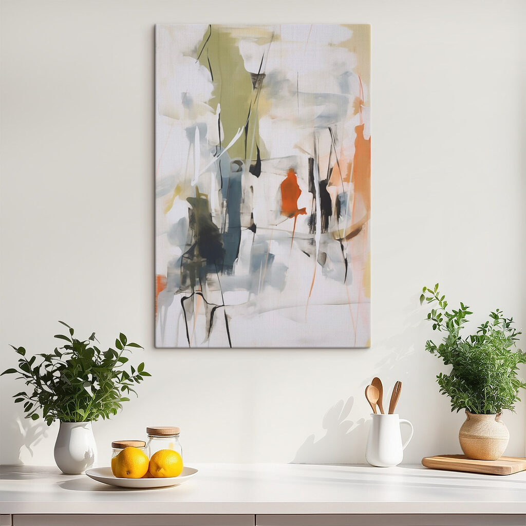 Painting of a person with different colors