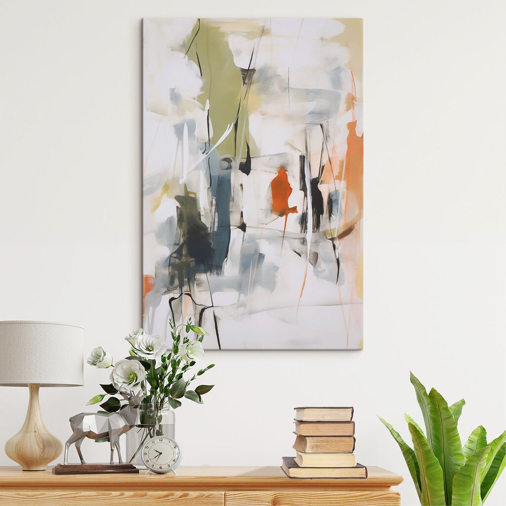 Painting of a person with different colors