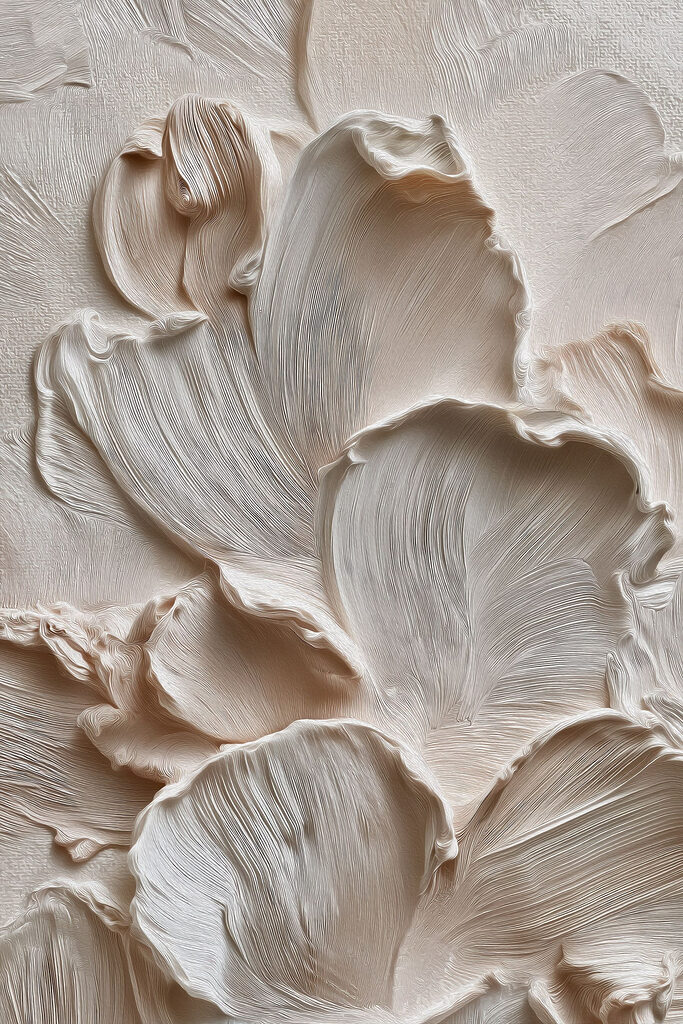 Delicate petals in soft, creamy tones