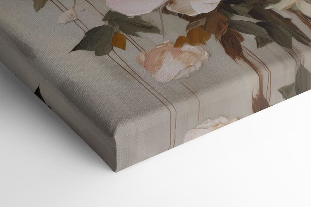 Painting of flowers on a white surface Painting of flowers on a white surface