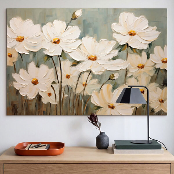 Quadri Quadri Dipinto raffigurante fiori bianchi (COD: s48094)