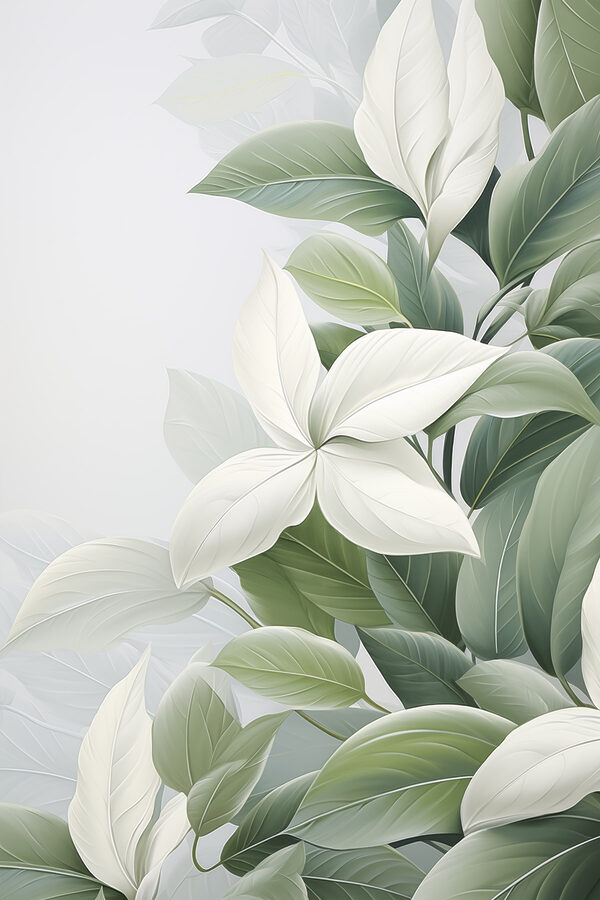Delicate leaves in soft hues Delicate leaves in soft hues